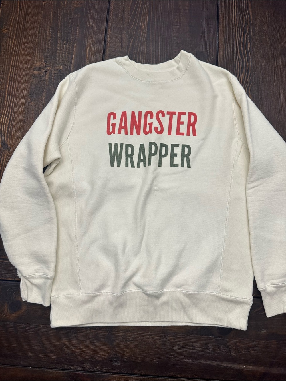 Christmas Crewneck Gangster Wrapper Size Small